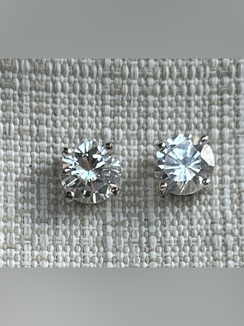 Sparkling 3.8 Carat Cubic Zirconia Stud Earrings set in 925 Sterling Silver